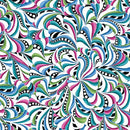 BTX Cat's Meow Serendipity Swirls - 16949P-90 White/Multi - Cotton Fabric