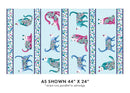 BTX Cat's Meow Stripe - 16946P-80 Light Teal/Multi - Cotton Fabric