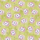 BTX Chalk Baby Flannel Lion And Triangles - 16333F-40 Lime - Cotton Flannel Fabric