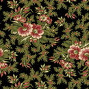 BTX Christmas At Home Dalmia Floral Spray - 16717M-12 Black - Cotton Fabric