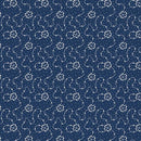 BTX Classic Keepsakes In Blue Calico Floral - 14655-55 Navy Blue - Cotton Fabric