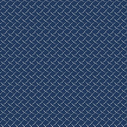 BTX Classic Keepsakes In Blue Criss Cross Dots - 14658-55 Navy Blue - Cotton Fabric