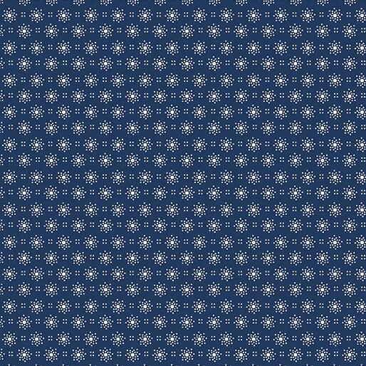 BTX Classic Keepsakes In Blue Sunburst Dots - 14656-55 Navy Blue - Cotton Fabric