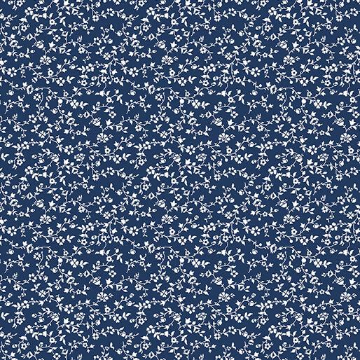 BTX Classic Keepsakes In Blue Vineyard Floral - 14659-55 Navy Blue - Cotton Fabric