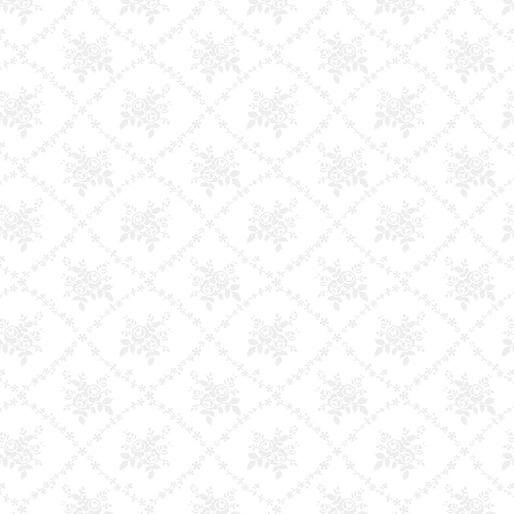 BTX Classic Keepsakes Rose Trellis - 14648-09 White - Cotton Fabric