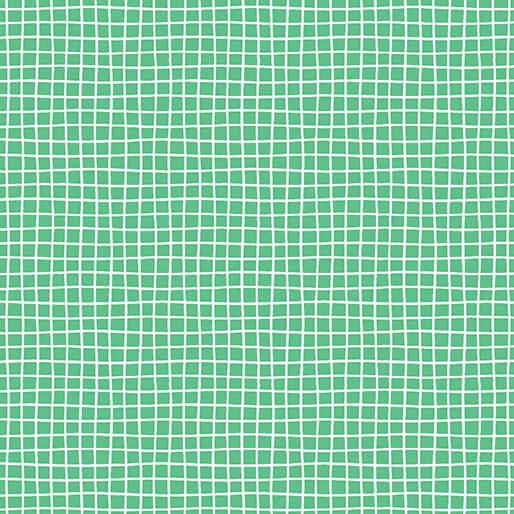 BTX Cozy Cats Cozy Grid - 16497-45 Medium Jade - Cotton Fabric