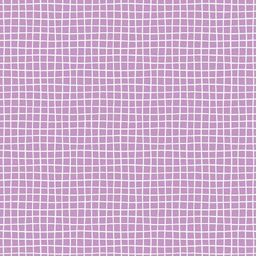 BTX Cozy Cats Cozy Grid - 16497-64 Medium Violet - Cotton Fabric