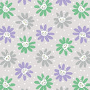 BTX Cozy Cats Kitty Blooms - 16498-08 Light Grey/Multi - Cotton Fabric