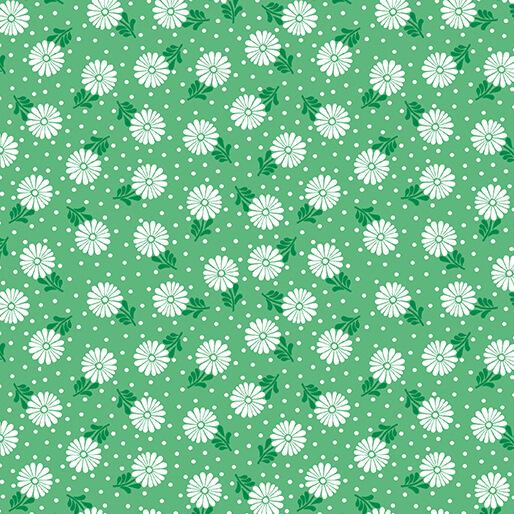 BTX Cozy Cats Sunshine Zinnia - 16352-46 Jade - Cotton Fabric