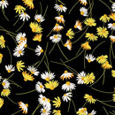 BTX Delightful Daisies Daisy Dreams - 14836-12 Black - Cotton Fabric