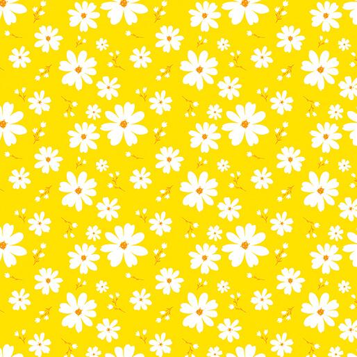 BTX Delightful Daisies Daisy Love - 14838-33 Yellow - Cotton Fabric