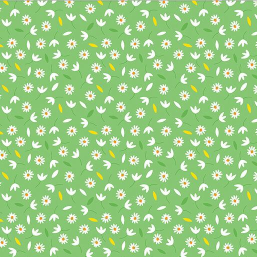 BTX Delightful Daisies Sweet Daisies - 14840-44 Green - Cotton Fabric