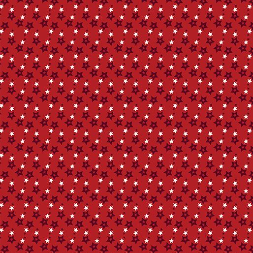 BTX Documentaries Mini Stars - 14487-10 True Red - Cotton Fabric