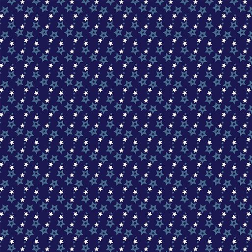 BTX Documentaries Mini Stars - 14487-58 Navy - Cotton Fabric