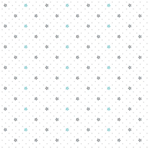 BTX Doodle Baby Flannel Sweet Dot - 13232F-81 Turquoise/White - Cotton Flannel Fabric