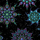 BTX Dragonfly Wonder Beaded Medallion - 16402P-12 Black/Multi - Cotton Fabric