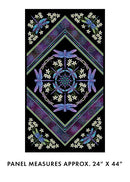BTX Dragonfly Wonder Spatter Multi Panel - 16722P-91 Black/Plum - Cotton Fabric