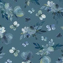 BTX Enchanted Florals Enchanted Butterfly Garden - 16391-53 Dark Azure - Cotton Fabric