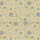 BTX Explore More Outdoorsy Geo - 15286-72 Khaki - Cotton Fabric