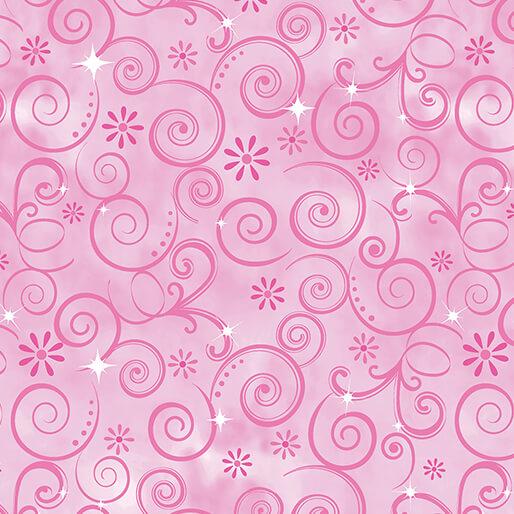 BTX Fairytale Dreams Dazzling Swirls - 14529-21 Pink - Cotton Fabric