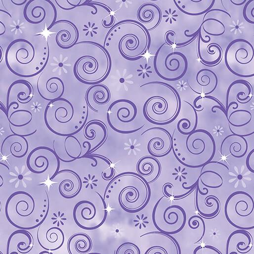 BTX Fairytale Dreams Dazzling Swirls - 14529-66 Purple - Cotton Fabric