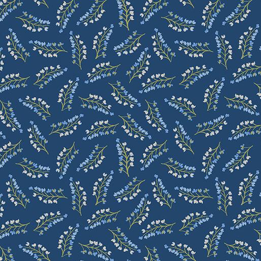 BTX French Meadow Meadow Toss - 16463-54 Dark Blue - Cotton Fabric