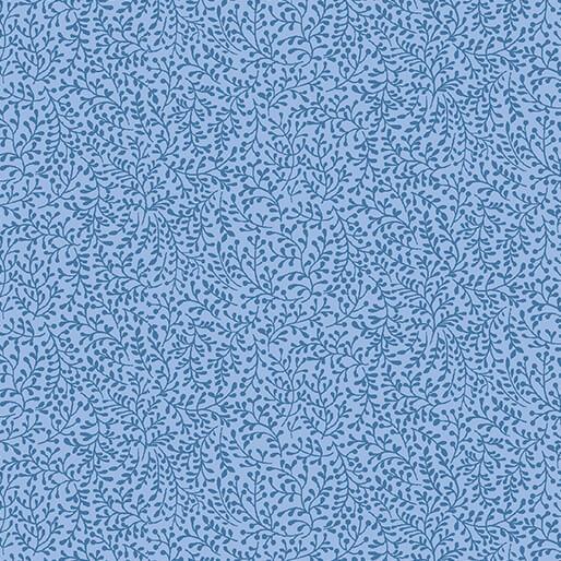 BTX French Meadow Vine - 16464-52 Medium Blue - Cotton Fabric