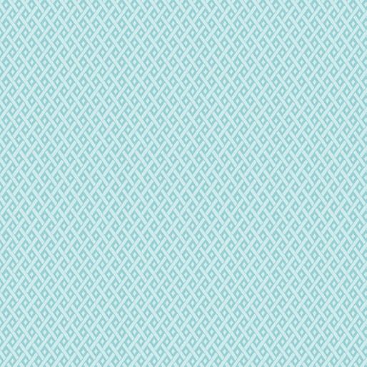 BTX French Meadow Diamond - 16466-04 Light Teal - Cotton Fabric