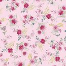 BTX French Meadow Spray Floral - 16462-21 Rose - Cotton Fabric