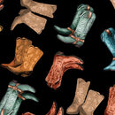 BTX Gone Country Boots - 14799-12 Black - Cotton Fabric