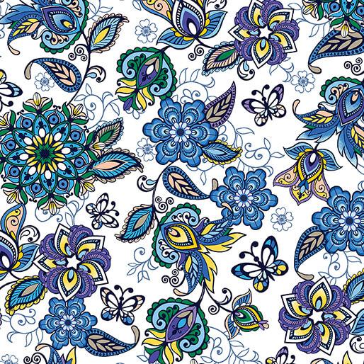 BTX Gratitude And Grace Good Friends - 17082-50 Blue - Cotton Fabric