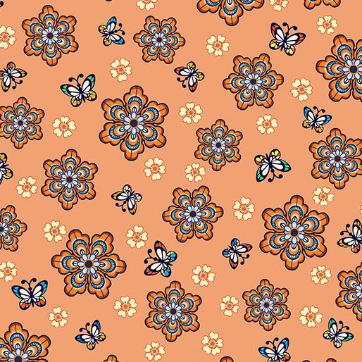 BTX Gratitude And Grace Helping Others - 17083-22 Orange - Cotton Fabric