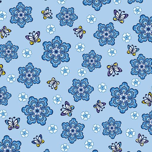 BTX Gratitude And Grace Helping Others - 17083-50 Blue - Cotton Fabric