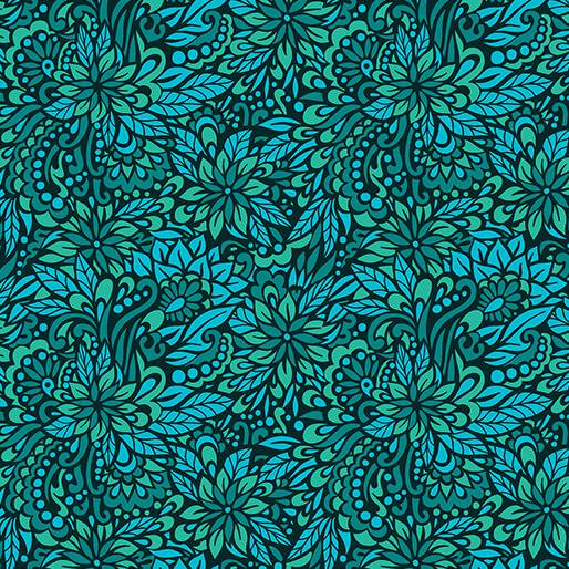 BTX Gratitude And Grace Peaceful Garden - 17085-84 Teal - Cotton Fabric