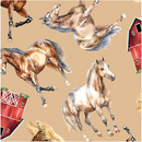 BTX Green Acres Horse Farm - 15343-71 Tan - Cotton Fabric