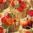 BTX Harvest Beauty Harvest Baskets - 15271-99 Cream/Multi - Cotton Fabric