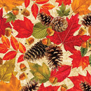 BTX Harvest Beauty Leafy Splendor - 15275-07 Cream - Cotton Fabric