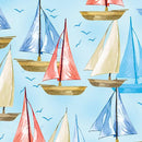 BTX High Tides Set Sail - 1468355B Blue - Cotton Fabric