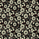 BTX Holiday Tidings Flower Berry - 14911M-12 Black - Cotton Metallic Fabric