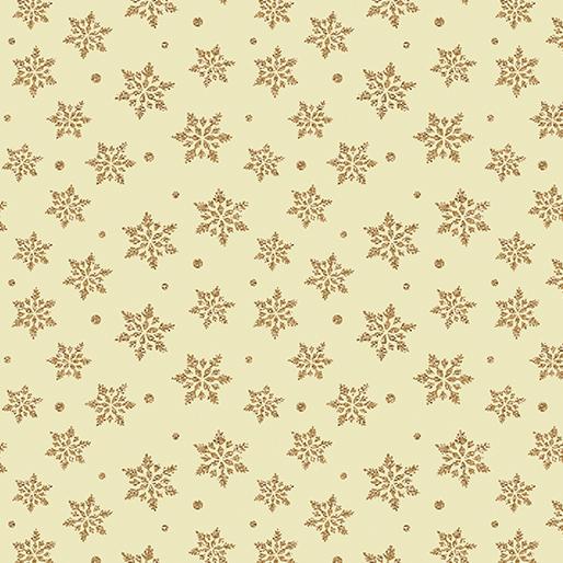BTX Holiday Tidings Snowflake Splendor - 14913M-07 Cream - Cotton Metallic Fabric