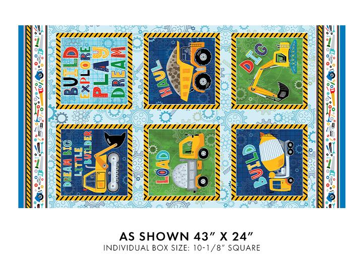 BTX Little Builder Building Blocks - 14627-99 Multi - Cotton Fabric