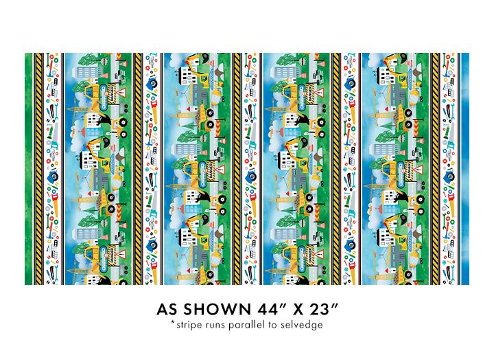 BTX Little Builder Stripe - 14628-99 Multi - Cotton Fabric