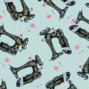 BTX Love and Stitches Sewing With Daisy - 16896-80 Light Teal - Cotton Fabric