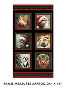 BTX Merry Cats Panel - 16772-12 Black/Multi - Cotton Fabric