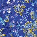 BTX Metallic Impressions Metallic Sprigs - 14065M-57 Cobalt - Cotton Metallic Fabric