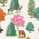 BTX Mid-Atlantic Shop Hop 2024 Trees & Animals Scenic - 14708-07 Cream - Cotton Fabric