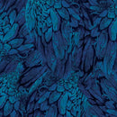 BTX Parrot Habitat Featherly - 16182-54 Blue - Cotton Fabric
