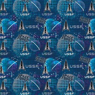 BTX SYK Space Force Graphs - 10542USSF - Cotton Fabric