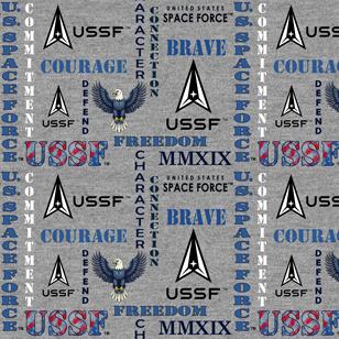 BTX SYK Space Force Graphs - 1181USSF - Cotton Fabric