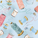 BTX Sew in Love - Fancy Threads 14295-05 Light Blue - Cotton Fabric